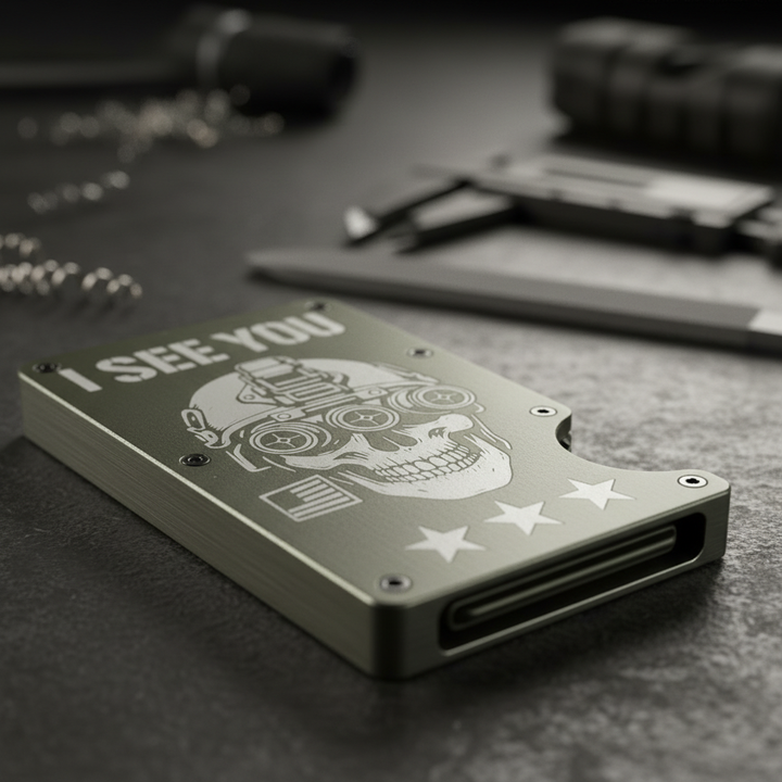 Tactical Wallet - Laser Engraving Detail