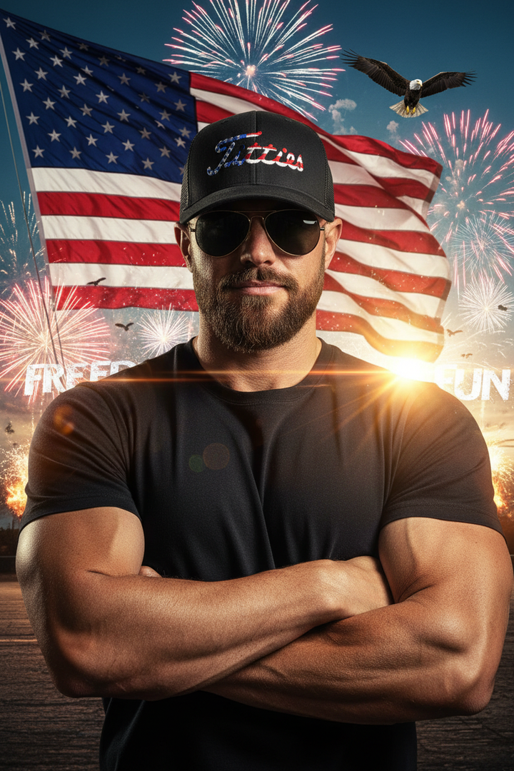 Titties Patriotic Hat - EPIC OVER THE TOP AMERICA