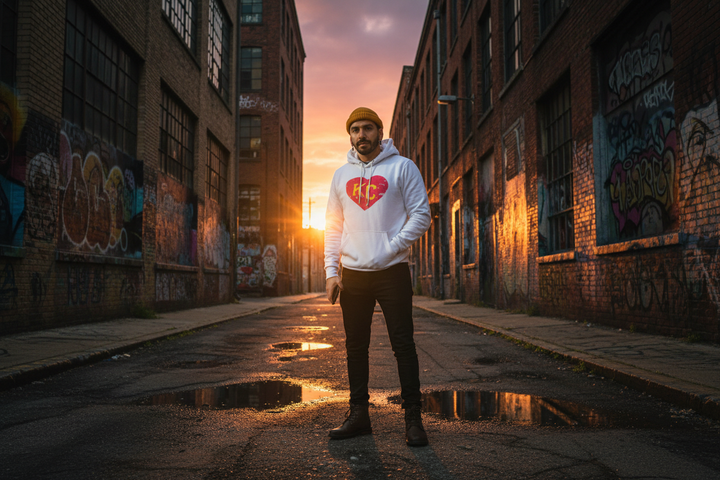 Urban KC white hoodie killer shot