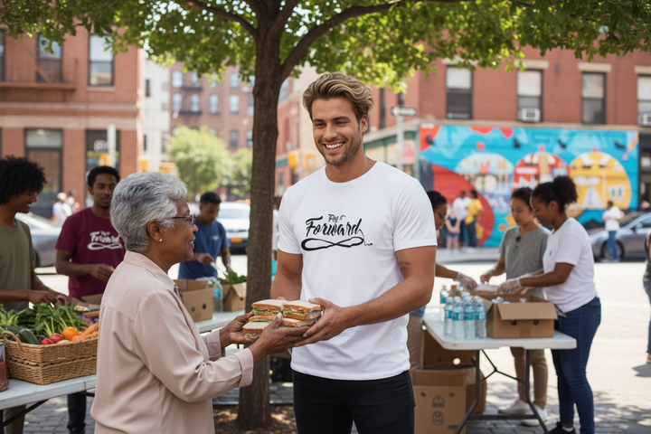 White tee - community spirit