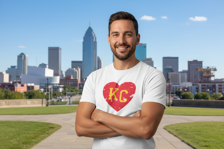 White tee - outdoor KC setting