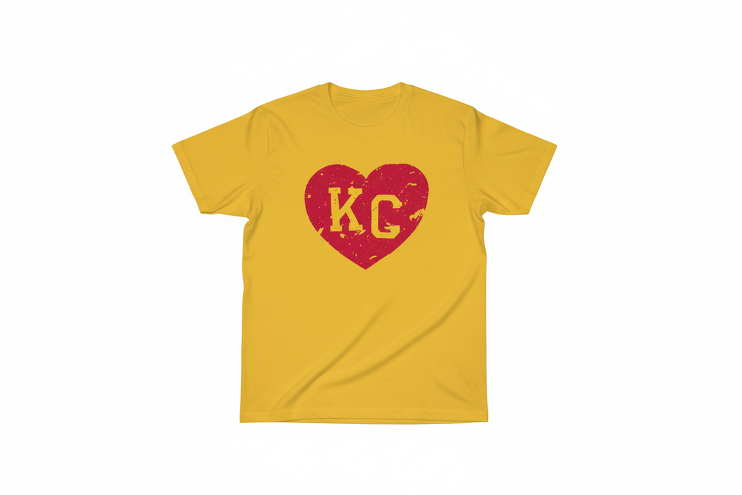 Yellow KC Heart tee studio